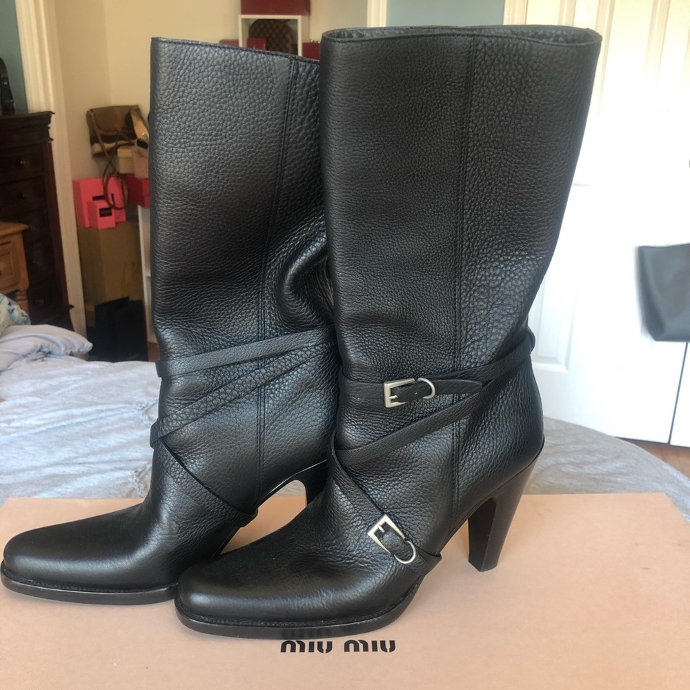 miu miu strappy boots!